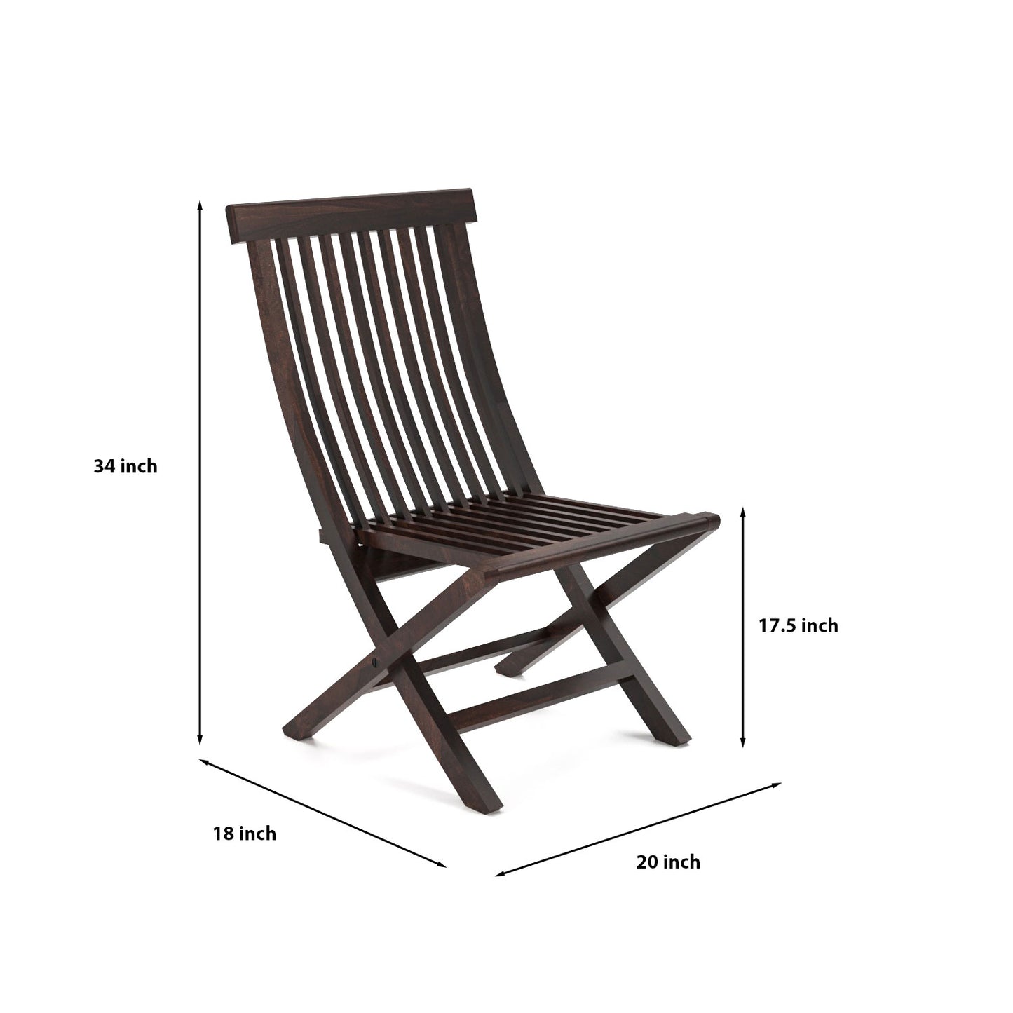 Sheesham Wood Foldable Patio Dining Set for Balcony Garden and Outdoor, 4 Chairs and Table