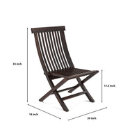 Sheesham Wood Foldable Patio Dining Set for Balcony Garden and Outdoor, 4 Chairs and Table