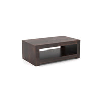 Solid Sheesham Wood Rectangle Centre Table, Coffee Table for Living Room, Wooden Sofa Center Table with Shelf Storage for Home & Office | Rosewood