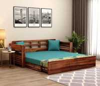 Sheesham Wood Foster 3 Seater Sofa Cum Bed for Living Room Three Seater Sofa Bed for Home Sofa Com Bed Sheesham Wood