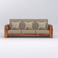 Solid Sheesham Wood Sofa Set, 4 Seater Sofa Set for Living Room, 3+1 Curve Sofa Set, Solid Wood Sofa Set