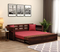 Sheesham Wood Foster 3 Seater Sofa Cum Bed for Living Room Three Seater Sofa Bed for Home Sofa Com Bed Sheesham Wood