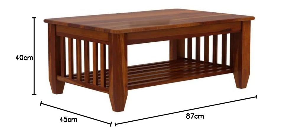 Solid Sheesham Wood Wooden Centre Table Coffee Table Center Table Teapoy for Living Room Wooden Home Furniture