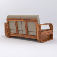 Solid Sheesham Wood Sofa Set, 7 Seater Sofa Set for Living Room, 3+2+2 Curve Sofa Set, Solid Wood Sofa Set