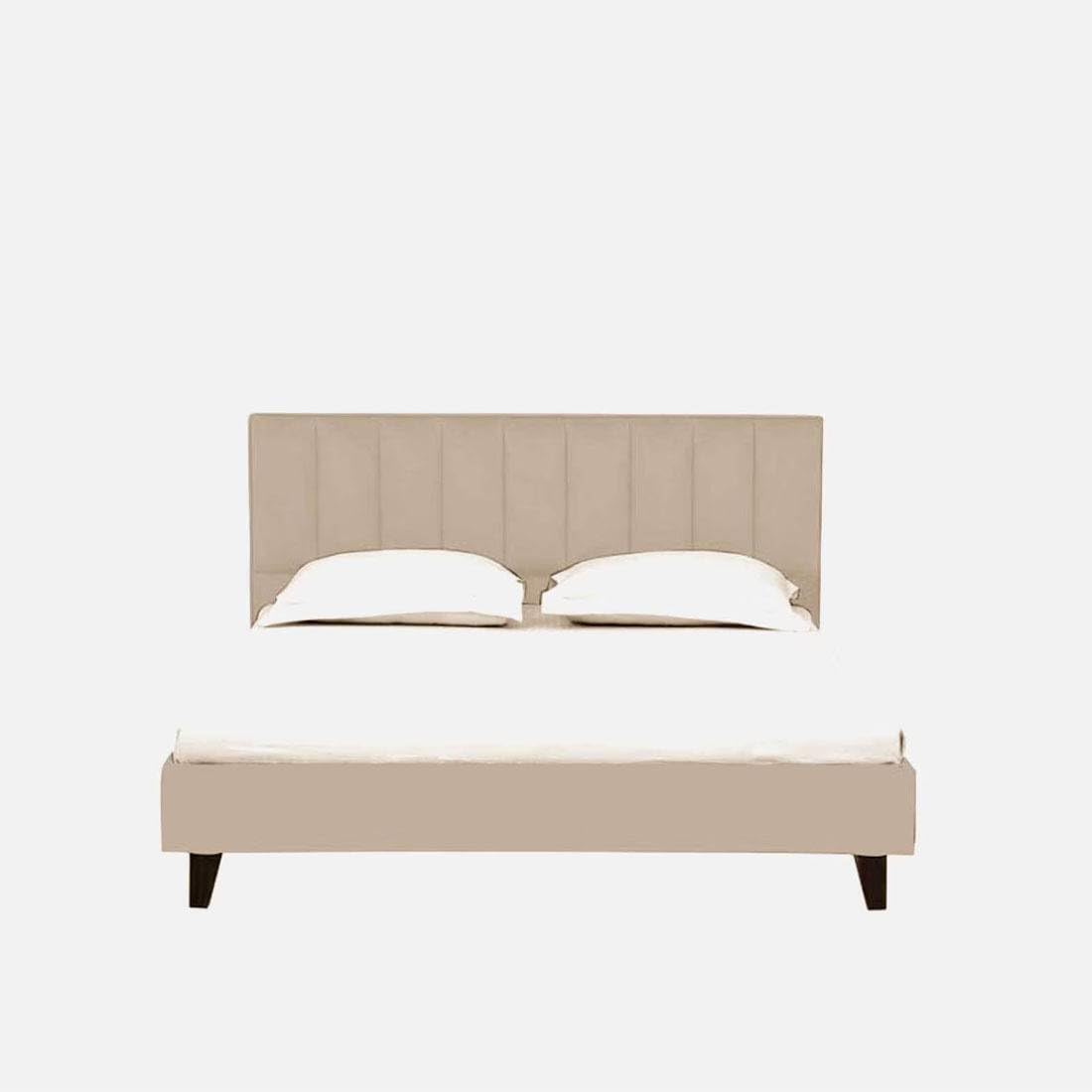 Fabric Upholstered Queen Size Bed with Headboard for Bedroom, Kids Room, Hotel | Engineered Wood Queen Bed