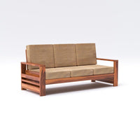 Solid Sheesham Wooden 3 Seater Sofa Set for Living Room