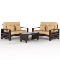 Solid Sheesham Wooden 4 Seater Sofa Set for Living Room, 2+2 Seater Sofa Sets for Home