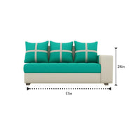 L Shape 7 Seater Sofa Set for Living Room, Hotels & Lounge | L Shape Sofa with Center Table and 2 Puffy & Comfortable Cushion