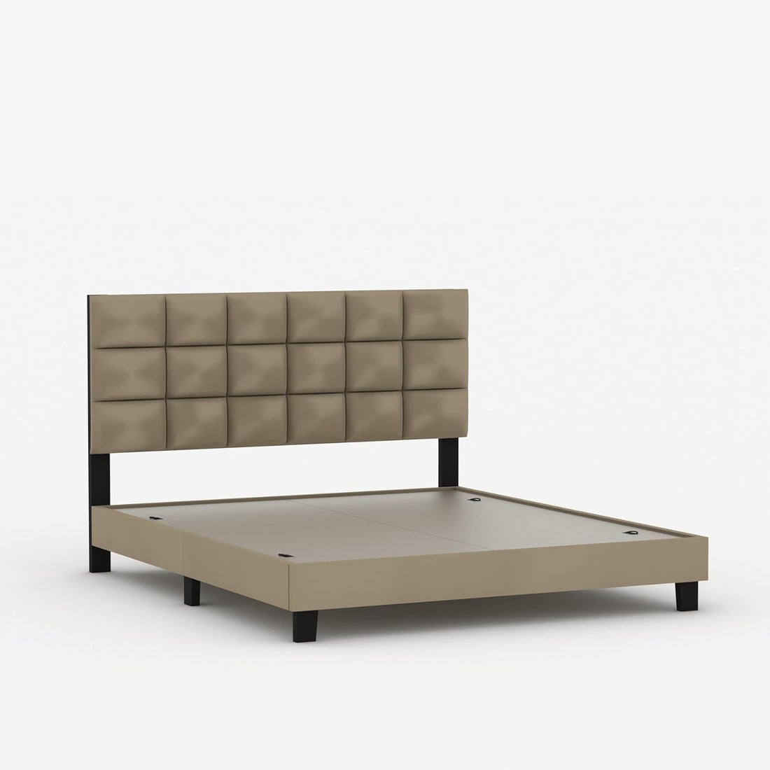Engineeredwood Modern Upholstered Queen Size Bed for Bedroom | Upholestery Premium Fabric Cot for Home- 6.5 X 5 Ft Bed (Candler, Queen)
