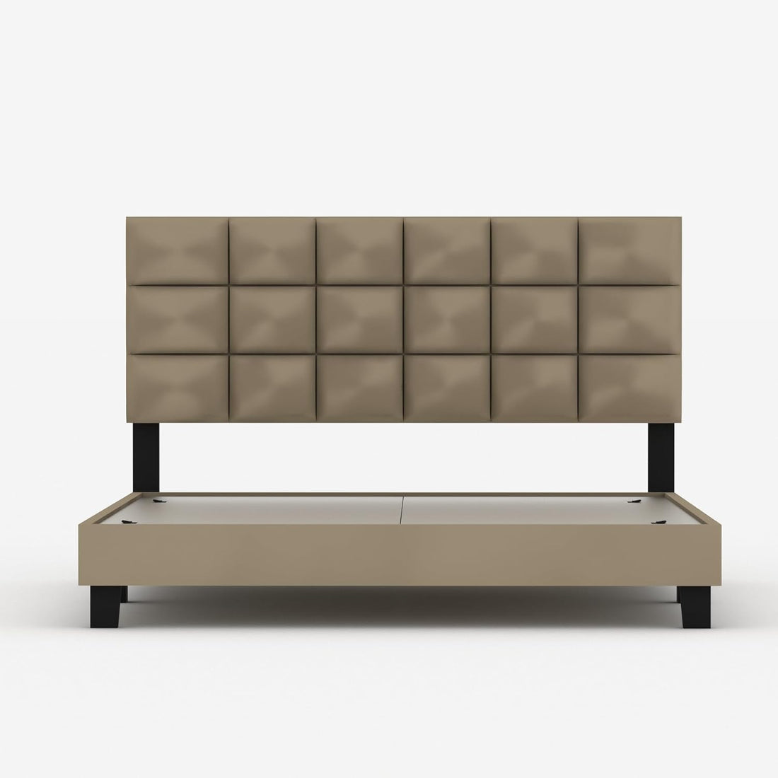 Engineeredwood Modern Upholstered Queen Size Bed for Bedroom | Upholestery Premium Fabric Cot for Home- 6.5 X 5 Ft Bed (Candler, Queen)