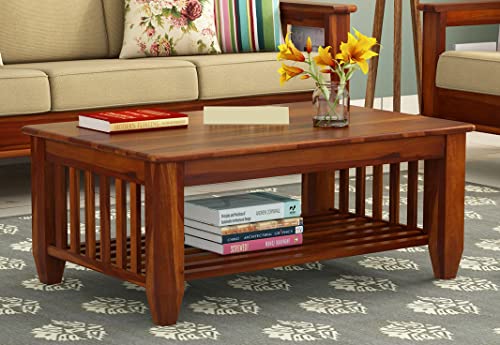 Solid Sheesham Wood Wooden Centre Table Coffee Table Center Table Teapoy for Living Room Wooden Home Furniture