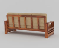 Solid Sheesham Wooden 3 Seater Sofa Set for Living Room