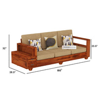 Wooden Sheesham Teak Wood Sofa Set 3 Seater | Furniture Living Room | 3 Seater Sofa Set Wooden | Office Furniture Sofa Set