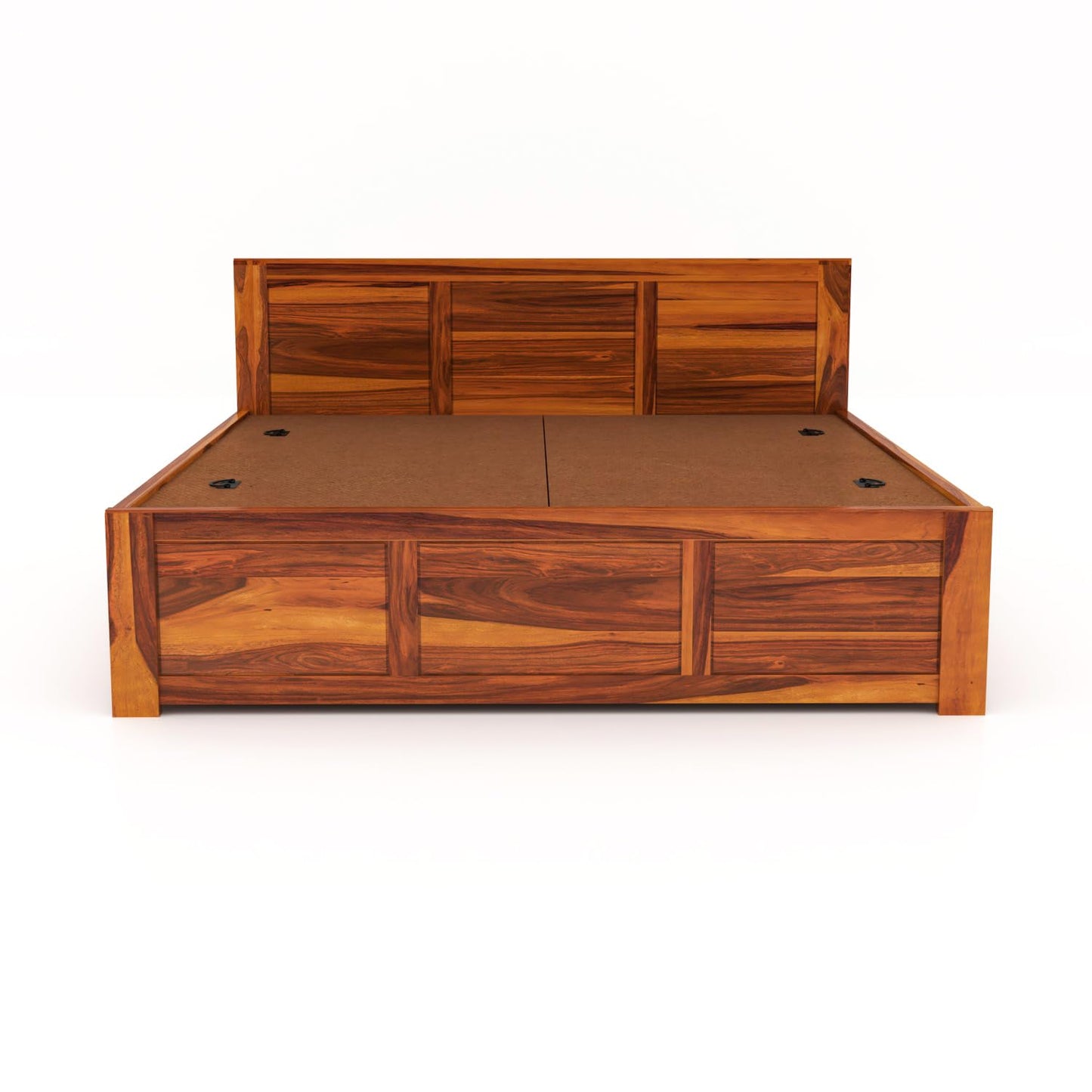 Solid Sheesham Wood King Size Bed with Box Storage for Bedroom Furniture Wooden Palang for Living Room Furniture