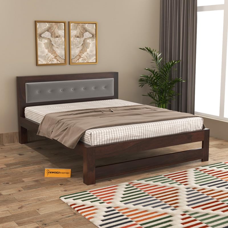 Solid Sheesham Wood Bedroom Furniture Double Bed Without Storage Without Mattress for Bedroom, Living Room, Hotel, Guest Room