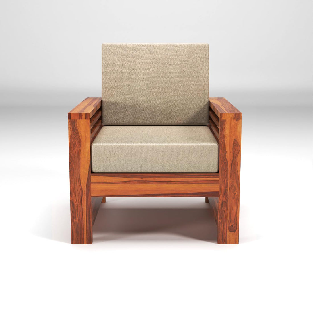 Sheesham Wood 7 Seater Side Cup Stand Sofa Set for Living Room | 7 Seater Sofa Set | Wooden Sofa Set | (3+2+2)