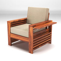 Sheesham Wood Side Cup Stand Single Seater Sofa Set for Living Room Office Wooden Sofa Set for Living Room Furniture