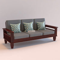 Solid Sheesham Wooden 5 Seater Sofa Set for Living Room, Sofa Set 3 Seater and 2 Seater for Home, Office & Lounge