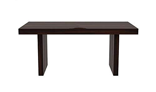 Saamenia furnitures™ Sheesham Wood 6 Seater Dining Table with Chairs | Dining Set Furniture | Balcony | Living Room (Walnut Finish, Sheesham Wood Dining Table with 4 Chairs and 1 Bench)