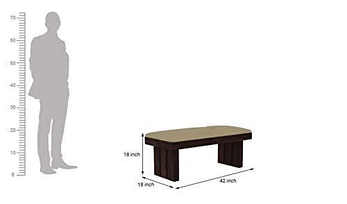 Saamenia furnitures™ Sheesham Wood 6 Seater Dining Table with Chairs | Dining Set Furniture | Balcony | Living Room (Walnut Finish, Sheesham Wood Dining Table with 4 Chairs and 1 Bench)