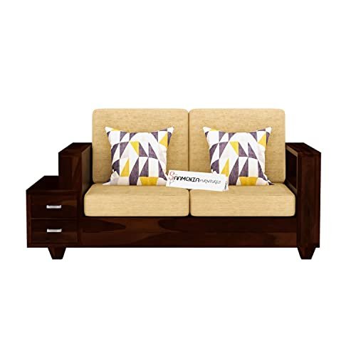 Mamta Furniture Wooden Sheesham Teak Wood Sofa Set 7 Seater , Furniture Living Room , 7 Seater Sofa Set Wooden , Office Furniture Sofa Set , Without Pillow (Walnut, 7 Seater (3+2+2))