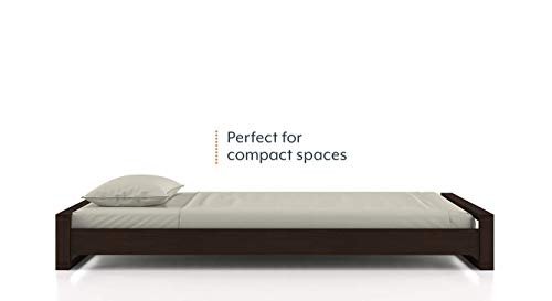 Saamenia Furnitures Sheesham Wood Single Size Bed for Home Bedroom (Dark Walnut Finish)