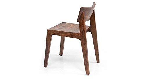 SAAMENIA FURNITURES Solid Sheesham Teak Wood Dining Chair Set of 2 Living Room | 2 Chair Dining Set Wood Office Chair | Dining Room Set | Dining Chairs Set of 2 | Study Table Chairs Set | Teak Finish