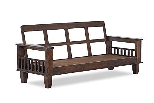 Mamta Furniture Wooden Solid Sheesham Wood 6 Seater Sofa Set with Cushions (6 Seater Sofa | 3+2+1, Natural Brown Finish)