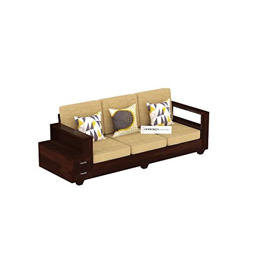 Mamta Furniture Wooden Sheesham Teak Wood Sofa Set 7 Seater , Furniture Living Room , 7 Seater Sofa Set Wooden , Office Furniture Sofa Set , Without Pillow (Walnut, 7 Seater (3+2+2))
