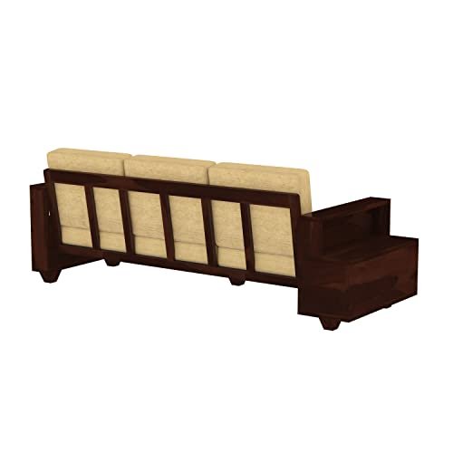 Mamta Furniture Wooden Sheesham Teak Wood Sofa Set 7 Seater , Furniture Living Room , 7 Seater Sofa Set Wooden , Office Furniture Sofa Set , Without Pillow (Walnut, 7 Seater (3+2+2))