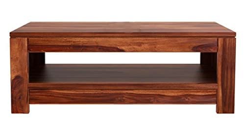 Saamenia Furnitures Solid Sheesham Wooden Coffee Table For Living Room Furniture – Teak Finish