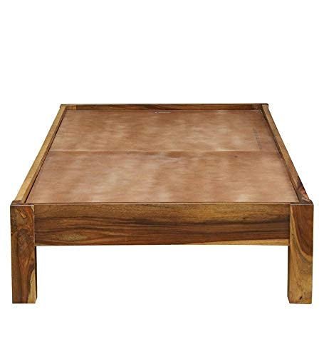 Saamenia Furnitures Solid Sheesham Single Bed Without Storage for Living Room | Bed for Bedroom | Wooden Bed | Solid Wood Bed | Single Wood Bed | (Teak Finish Brown) |