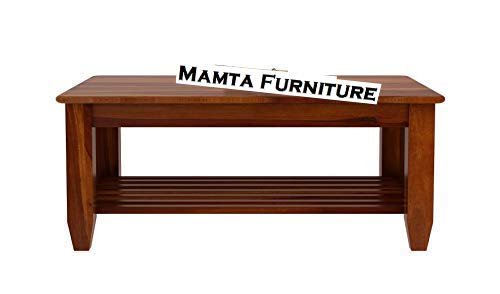 Mamta Furniture Sheesham Wood Coffee Table for Living Room | Honey Finish | Sturdy Rectangular Center Table with Smooth Polished Surface | Ideal for Modern & Traditional Décor