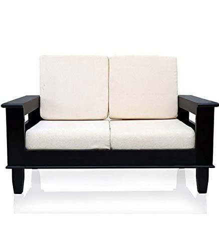 Saamenia Furnitures Solid Sheesham Wood 6 Seater Sofa Set for Living Room Furniture with Cushions – Walnut Finish (3+2+1 Seater)