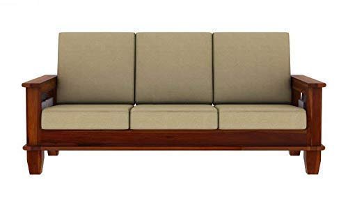 Mamta Furniture Wooden Solid Sheesham Wood 5 Seater Sofa Set with Cushions (5 Seater Sofa | 3+1+1, Honey Finish) – Brown