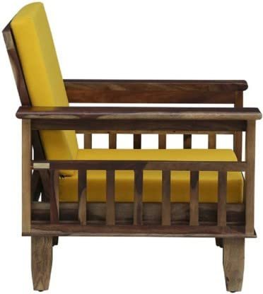 Saamenia Furnitures Solid Sheesham Wooden  Seater Sofa Set for Living Room Furniture – Natural Brown Finish