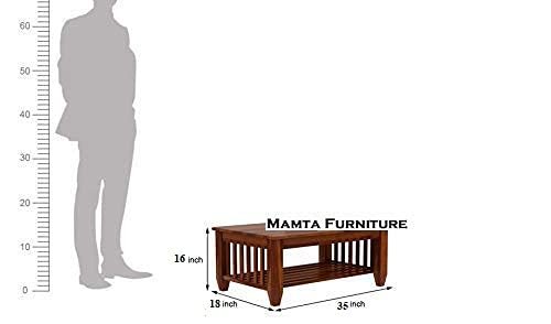 Mamta Furniture Sheesham Wood Coffee Table for Living Room | Honey Finish | Sturdy Rectangular Center Table with Smooth Polished Surface | Ideal for Modern & Traditional Décor