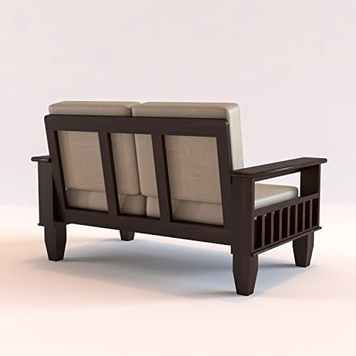 Mamta Furniture Wooden 4 Seater Sofa Set for Living Room , 2+2 Seater Sofa with 40 Density Cushions for Office & Lounge , Four Seater Sofa Sets for Home , Sheesham Wood, Walnut