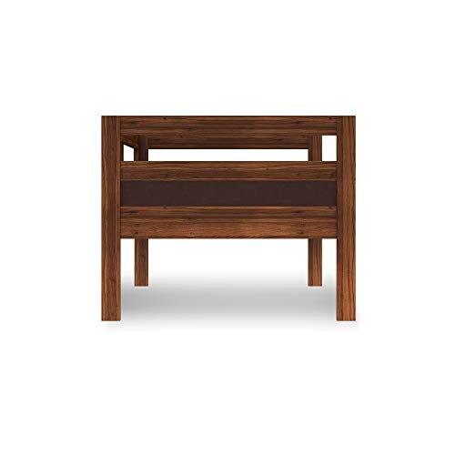 Mamta Furniture 3 Seater Sheesham Wood Sofa Cum Bed | Brown Finish | Living Room Couch with Base Cushion | Drawing Room | Without Pillow | Solid Wood Frame