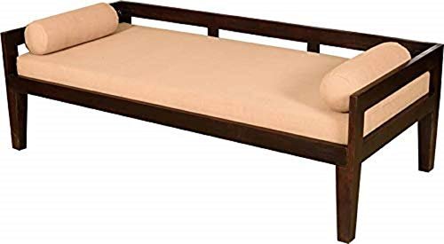 Saamenia Furnitures Solid Sheesham Wood Divan Furniture Set for Living Room | Bedroom | Drawing Hall (Walnut Finish, Queen)