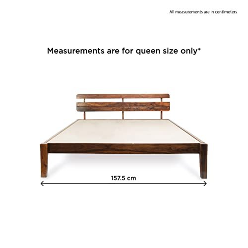 Saamenia Furnitures High Grade Solid Sheesham Wooden Bed Queen Size for Bedroom , Double Bed Without Storage