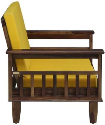 Saamenia Furnitures Solid Sheesham Wooden 2 Seater Sofa Set for Living Room Furniture – Natural Brown Finish