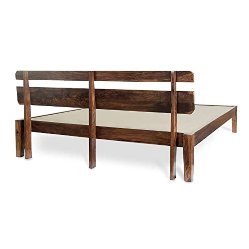 Saamenia Furnitures High Grade Solid Sheesham Wooden Bed Queen Size for Bedroom , Double Bed Without Storage