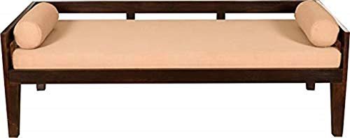 Saamenia Furnitures Solid Sheesham Wood Divan Furniture Set for Living Room | Bedroom | Drawing Hall (Walnut Finish, Queen)