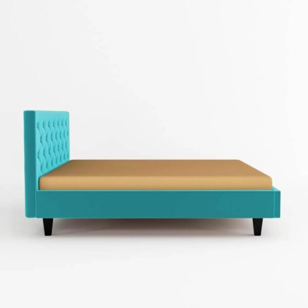 Mamta Furniture Comfy Fabric Queen Size Bed | Fabric Upholstery | Bedroom Bed | Master Bedroom | Guest Room | DIY Assembly | With Headboard | King Size