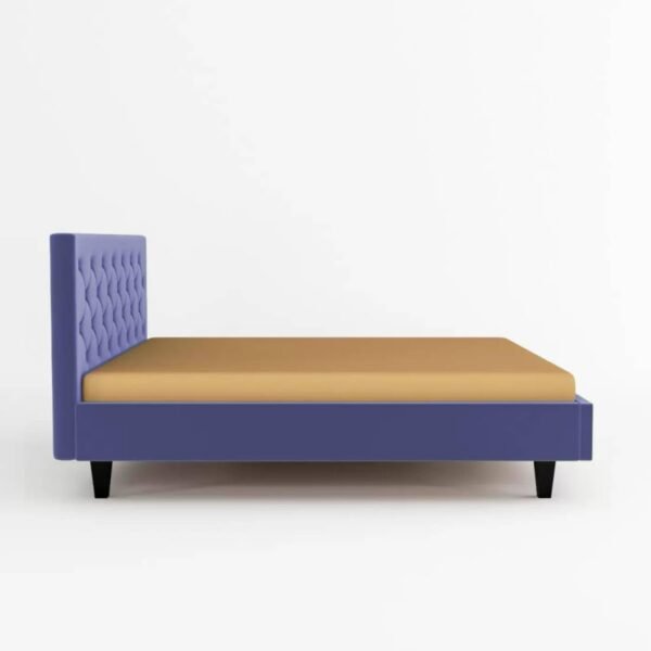 Mamta Furniture Comfy Fabric Queen Size Bed | Bed with Headboard | Purple Upholstered | Bedroom Bed | Master Bedroom | Guest Room | DIY Assembly | King Size