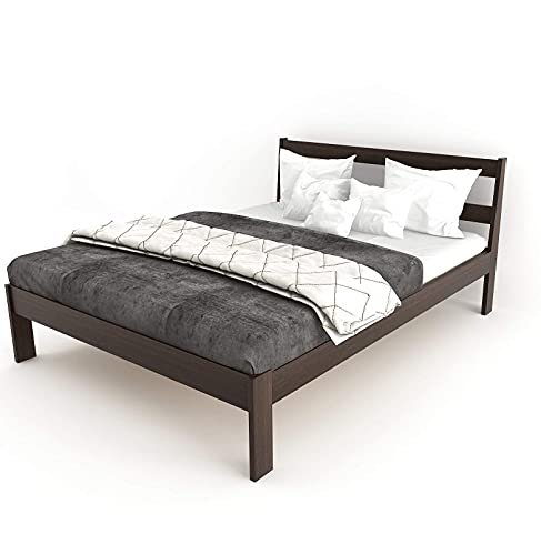 Saamenia Furnitures Roverb Sheesham Wood Bed Without Storage (Queen Size, Walnut Finish)
