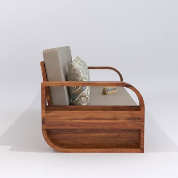 SAAMENIA FURNITURES Teak Wood 4 Seater Sofa Set with coffee table for Living Room | Sofa Set for Living Room Furniture