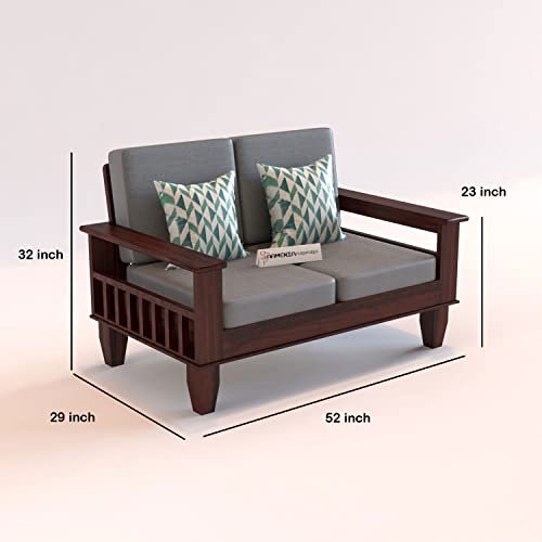 Mamta Furniture Wooden 4 Seater Sofa Set for Living Room , 2+2 Seater Sofa for Office & Lounge , Four Seater Sofa Sets for Home , Sheesham Wood, Mahogany Finish