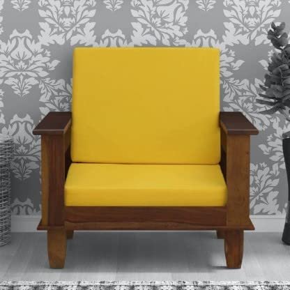 Saamenia Furnitures Solid Sheesham Wooden  Seater Sofa Set for Living Room Furniture - Natural Brown Finish